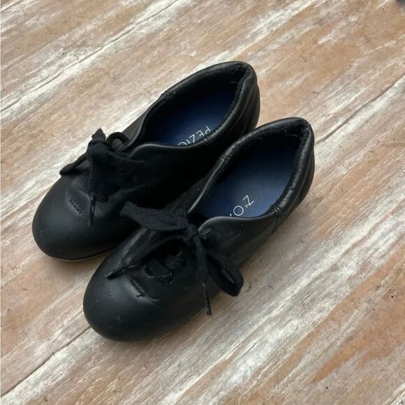 Capezio FLEX MASTR Split Sole Leather TAP SHOE Black- CHILD CG16C Size 13 - Picture 2 of 9